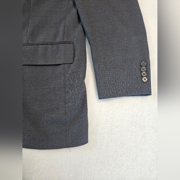 Oscar De La Renta Profile mens 42L 34W 100% wool blue pinstripe suit jacket - Picture 2 of 10